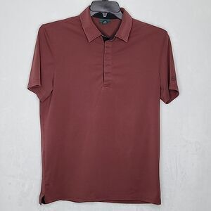 AG Adriano Goldschmied Burgundy Polo Shirt Size Small